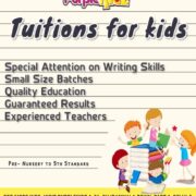 Nursery to 5th Grade Tuition Classes for Kids in Gujranwala Town