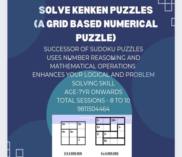 Kenken Puzzles Solve Classes for Kids & Teenagers in Sector 41 Noida
