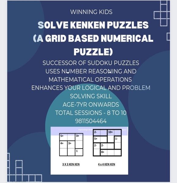 Kenken Puzzles Solve Classes for Kids & Teenagers in Sector 41 Noida