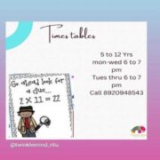 Times Tables Classes for Kids in Pitampura