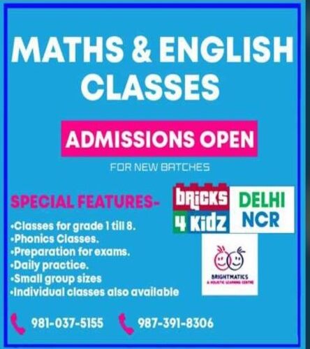Maths and English Classes for Kids in Hauzkhas