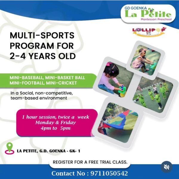 Multi Sports Programs for Kids in Greater Kailash 1