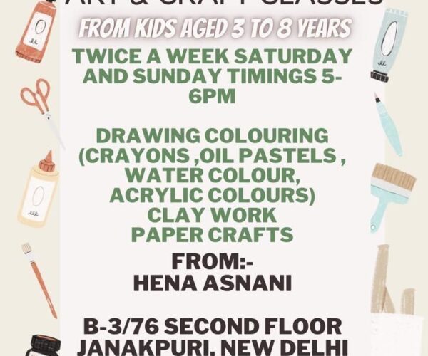 Art and Craft Classes for Kids in Janakpuri