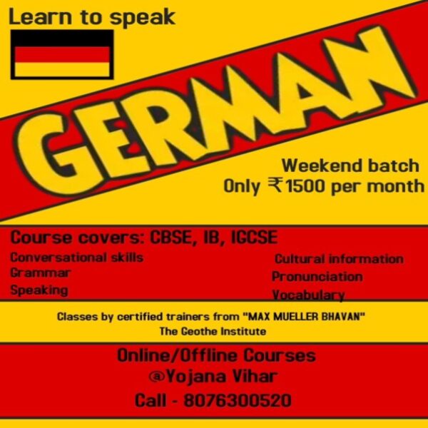 German Language Classes for Kids in Yojana Vihar