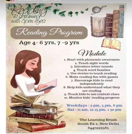 English Reading Classes for Kids in South Ex 2