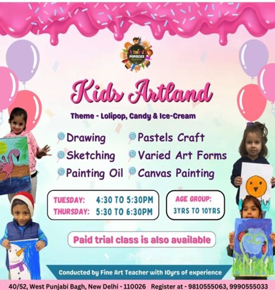 Kids Artland | Art and Craft Classes for Kids in Punjabi Bagh