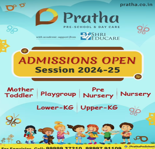 Pre School Admission Open in Palam Vihar Gurgaon at Pratha