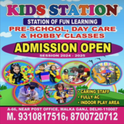 Pre School Admission Open at Kids Station Malka Ganj