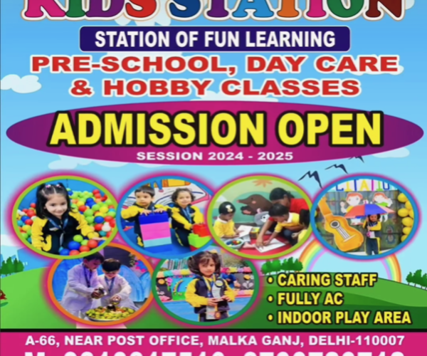 Pre School Admission Open at Kids Station Malka Ganj