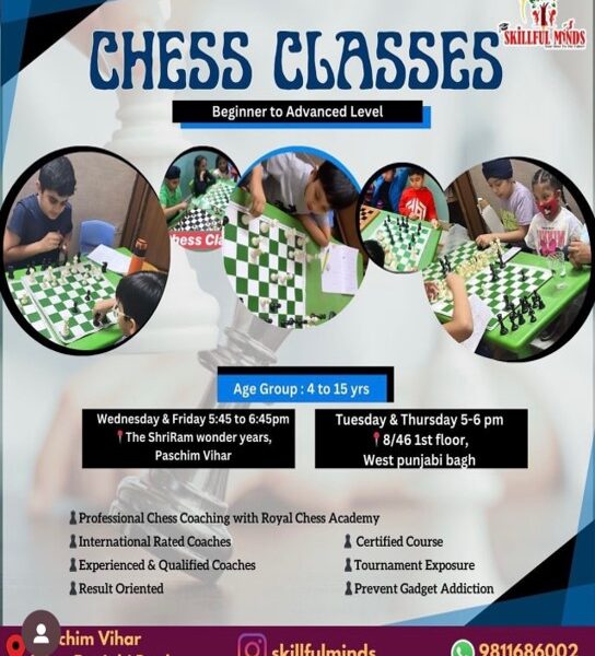 Chess Classes in Paschim Vihar at Skillful Minds
