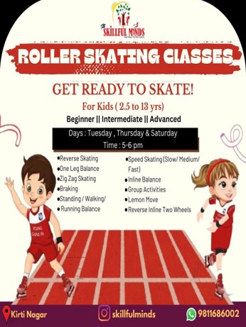 Roller Skating Classes for Kids in Kirti Nagar at Skillful Minds