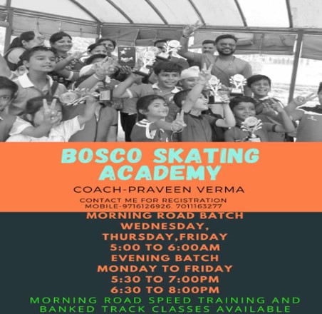 Skating Classes for Kids in Paschim Vihar at Bosco Skating Academy