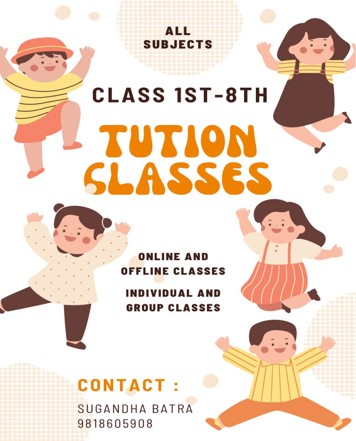 Offline And Online Tuition Classes for Kids by Sugandha Batra