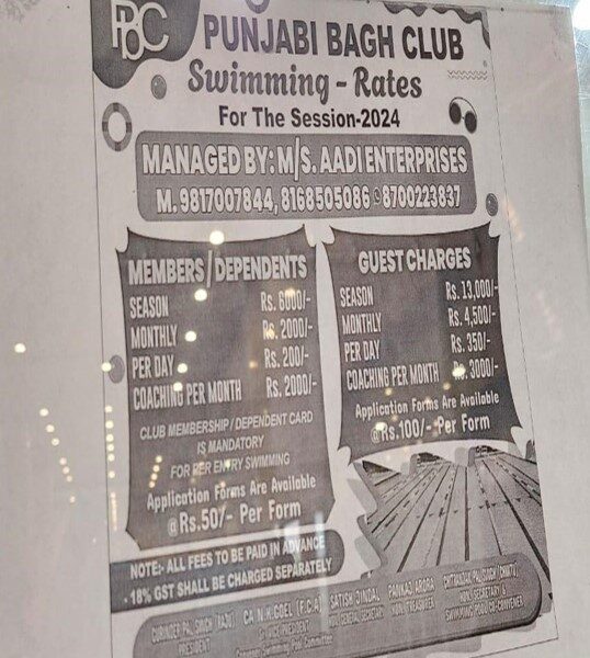 Swimming Classes for Kids in Punjabi Bagh West