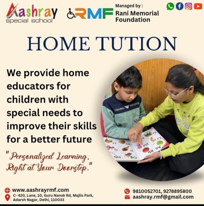 Aashray Special School For Special Children in Majlis Park Adarsh Nagar