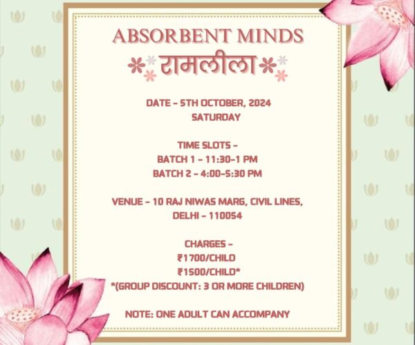 Absorbent Minds Dussehra Workshop & Events in Civil Lines North Delhi