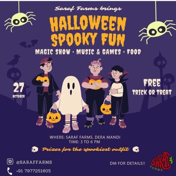 Saraf Farms - Halloween Workshop & Events for Kids in Dera Mandi Chattarpur South Delhi