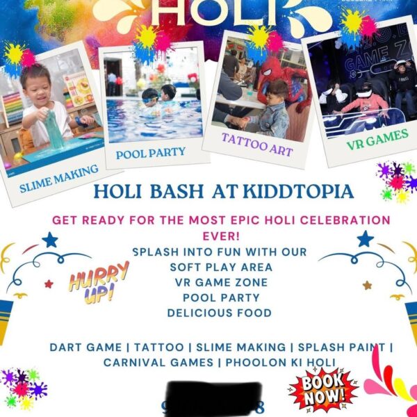 Kiddotopia Holi workshop and Event in Rohillapur, Block B, Sector 132 Noida