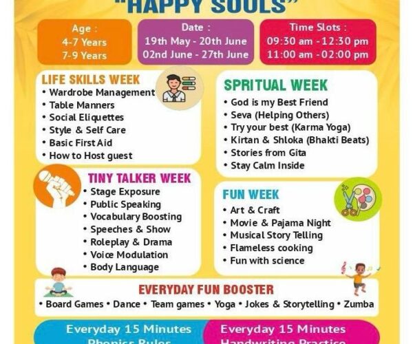 Happy Soul Academy – Summer Camp for Kids in IP Extension Patparganj East Delhi