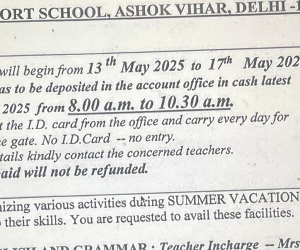 Montfort school swimming camp – Swimming Academy for Kids in Ashok Vihar North Delhi