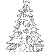 Christmas Tree Worksheet for Kids