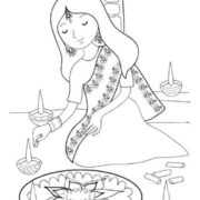 Diwali Rangoli Worksheet for Kids