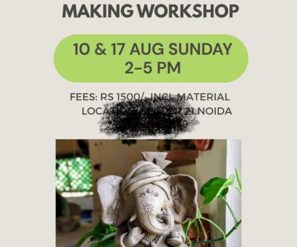 Claying Thoughts – Ganesha Idol Making workshop for Moms in Sector 121 Noida