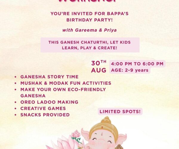 Quokka  Ganesh Chaturthi Workshop for Kids in Green Park South Delhi