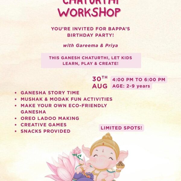 Quokka  Ganesh Chaturthi Workshop for Kids in Green Park South Delhi