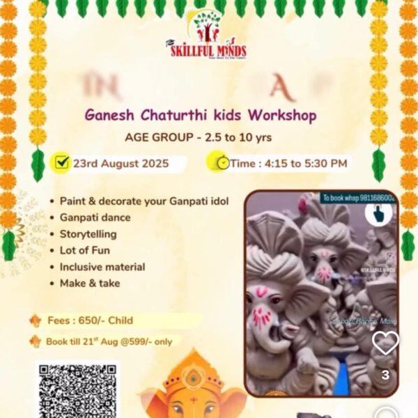 Skillful Minds Ganesh Chaturthi Workshop for Kids in Punjabi Bagh West Delhi