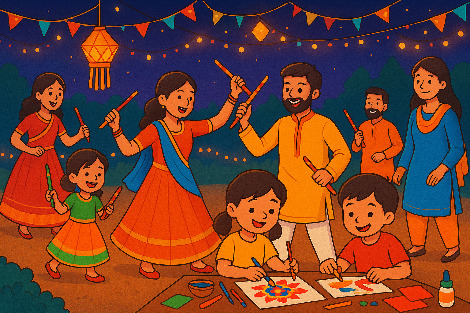 Family Guide to Navratri 2025: Dandiya Nights, Workshops & Kids’ Activities in Delhi NCR