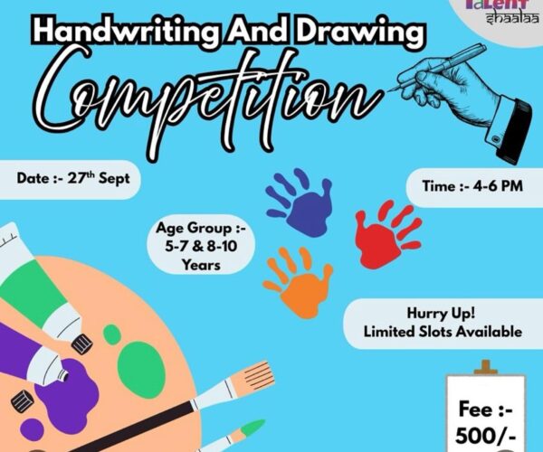 Talent Shaalaa Handwriting and Drawing Competition for Kids in Tagore Garden