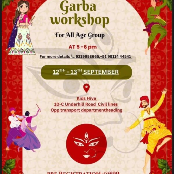 Kids Hive Garba Workshop for kids in Civil Lines South Delhi