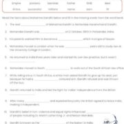 Gandhi Jayanti Worksheet for Kids