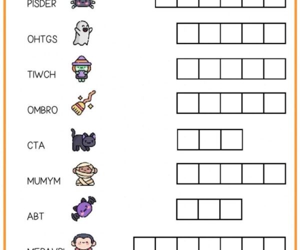 Halloween Worksheet for Kids