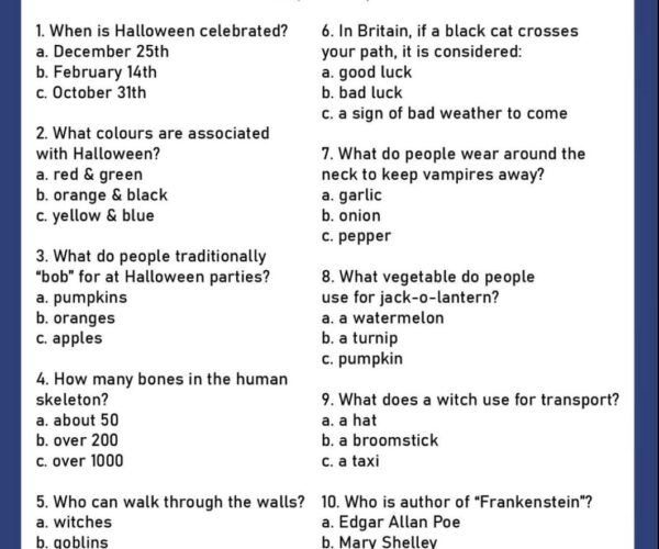 Halloween Worksheet for Kids
