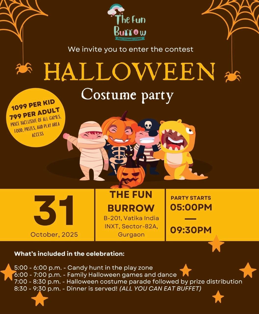 Fun Burrow - Halloween Coustume Party/Events for Kids in Sector 82 A Gurgaon