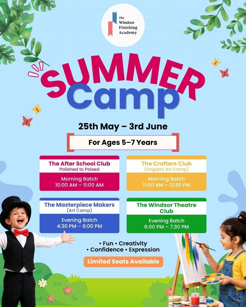 The WIndsor Finishing Academy summer camp in Raj Nagar Ghaziabad