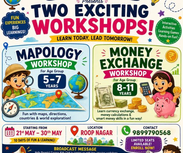 Curious kids club summer camp in Roop Nagar North Delhi
