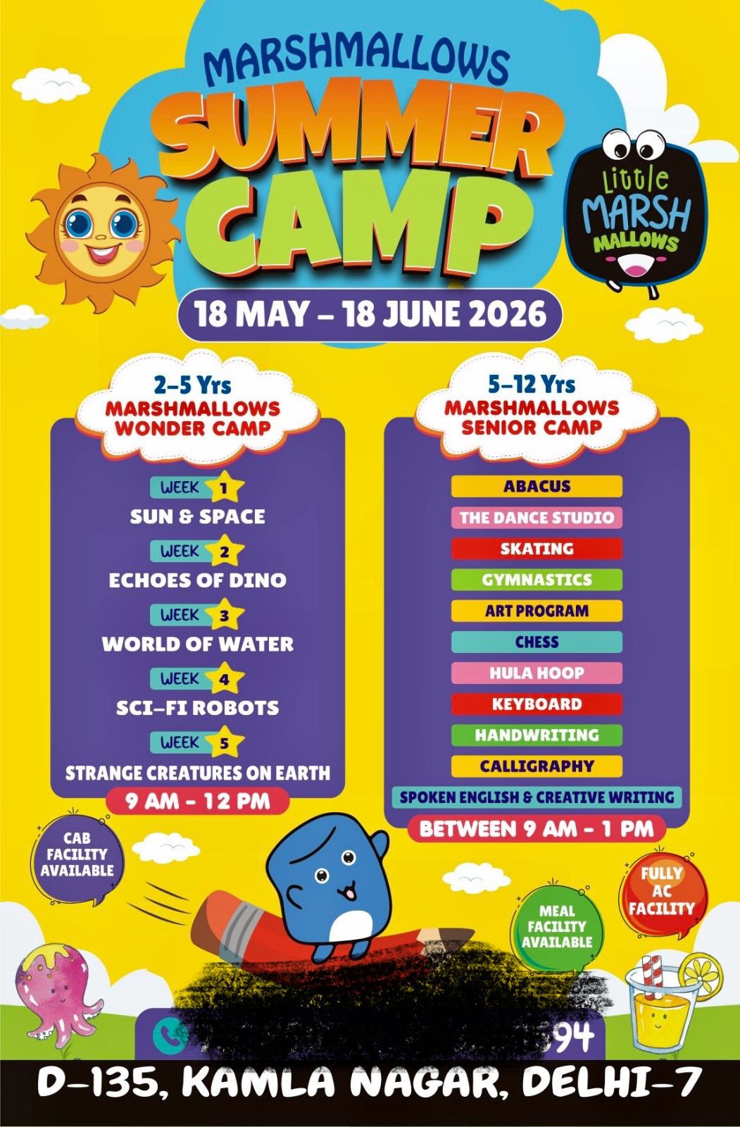 Marshmallows summer camp in Kamla Nagar North Delhi