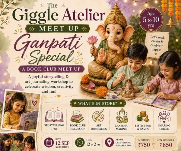 The Giggle Atelier Ganpati Special Book Club Meet Up Event for Kids in Rishabh Vihar East Delhi