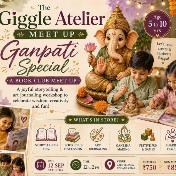 The Giggle Atelier Ganpati Special Book Club Meet Up Event for Kids in Rishabh Vihar East Delhi