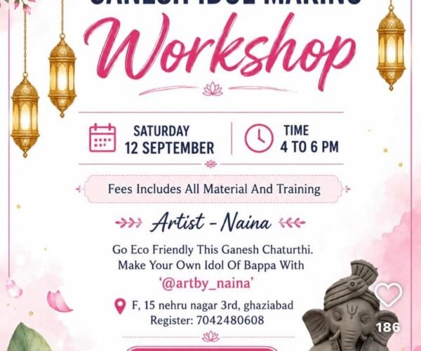 Artist Naina Ganesh Chaturthi Workshopfor kids in Nehru Nagar Ghaziabad