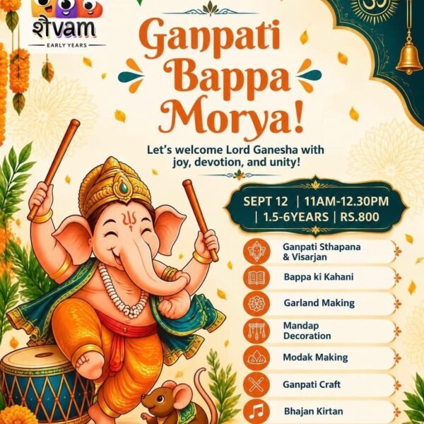 Shaivam Early Years Ganesh Chaturthi Workshop for kids in Kamla Nagar North Delhi