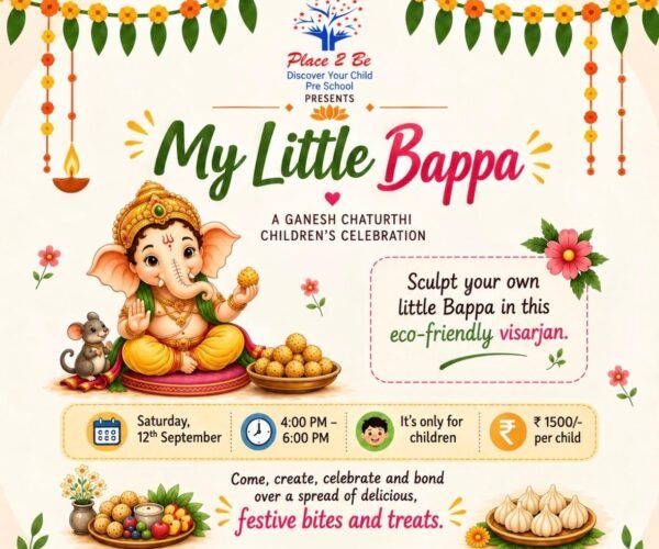 Place 2 Be Ganesh Chaturthi Workshop for kids in Greater Kailash 1 South Delhi