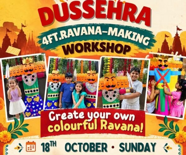 Hangin – Dussehra Ravan making workshop for kids in Model Town North Delhi