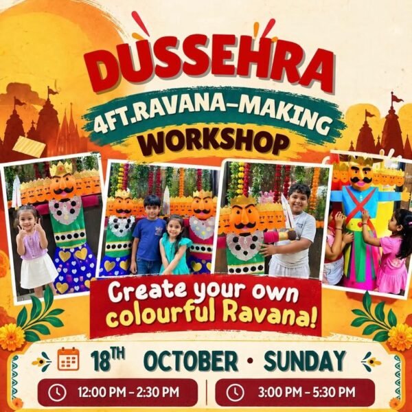 Hangin - Dussehra Ravan making workshop for kids in Model Town North Delhi