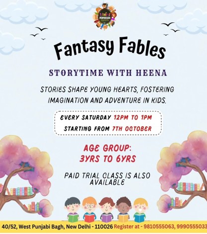 Fantasy Fables Story Telling Classes for Kids in Punjabi Bagh
